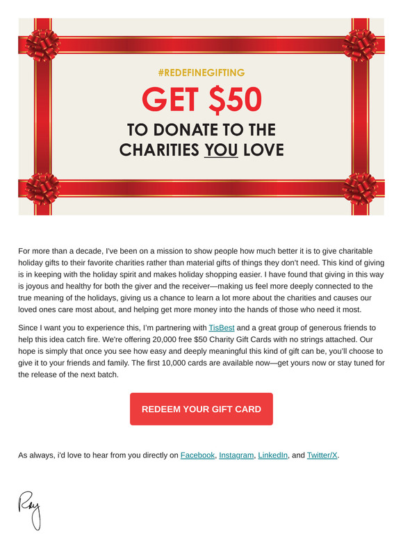 Redefine Gifting – My Gift To You