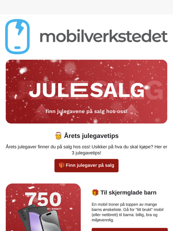 🎅 Se 3 julegavetips: på SALG