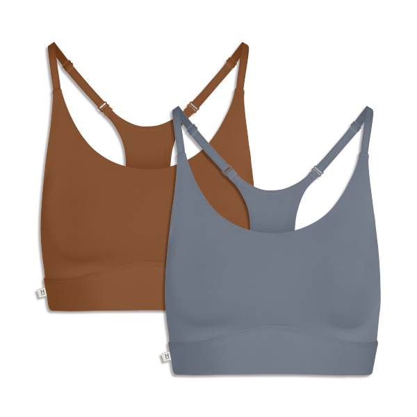 Bliss Racerback Bralette - Brown & Steel