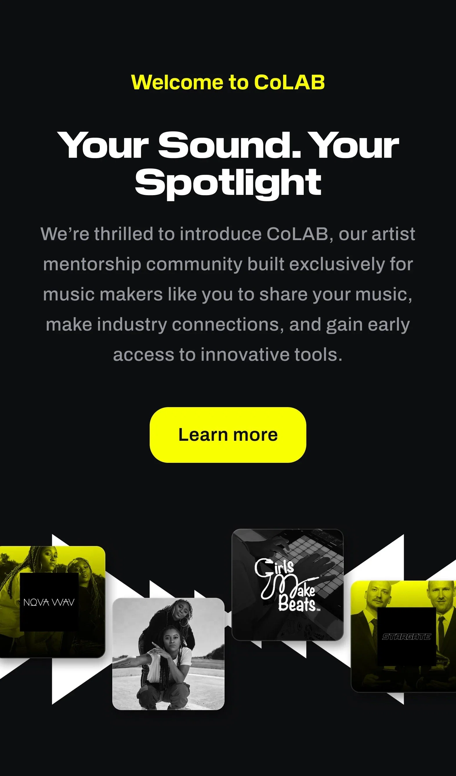 Your Sound. Your Spotlight. Join the CoLAB Community.