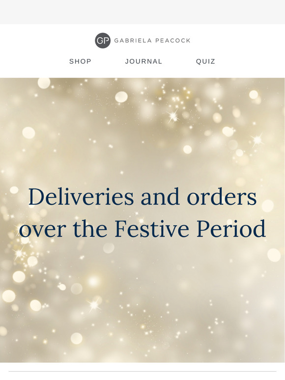 Important information about delivery over the festive period 🚚