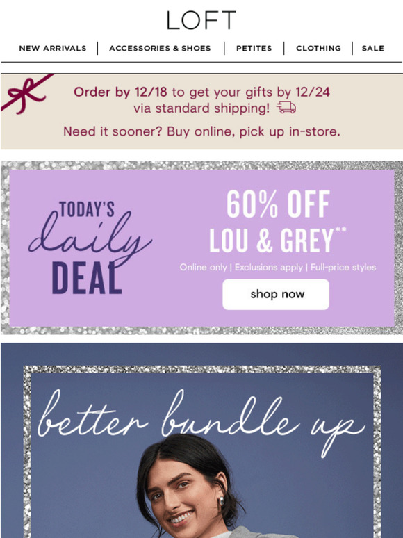 60% off Lou & Grey TODAY ONLY