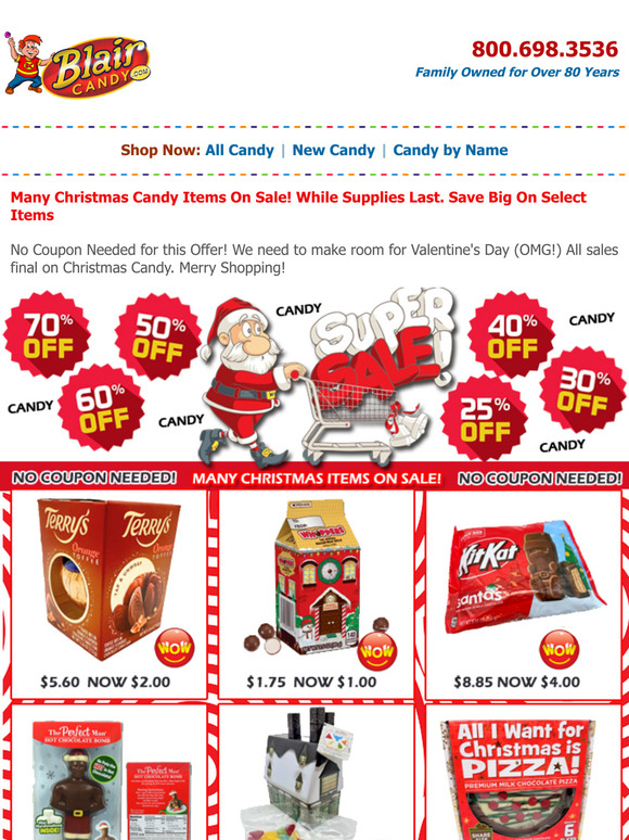 Massive Christmas Candy Sale!