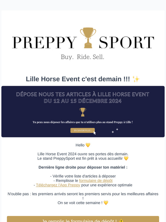 Lille Horse Event c'est demain !!! 🤩