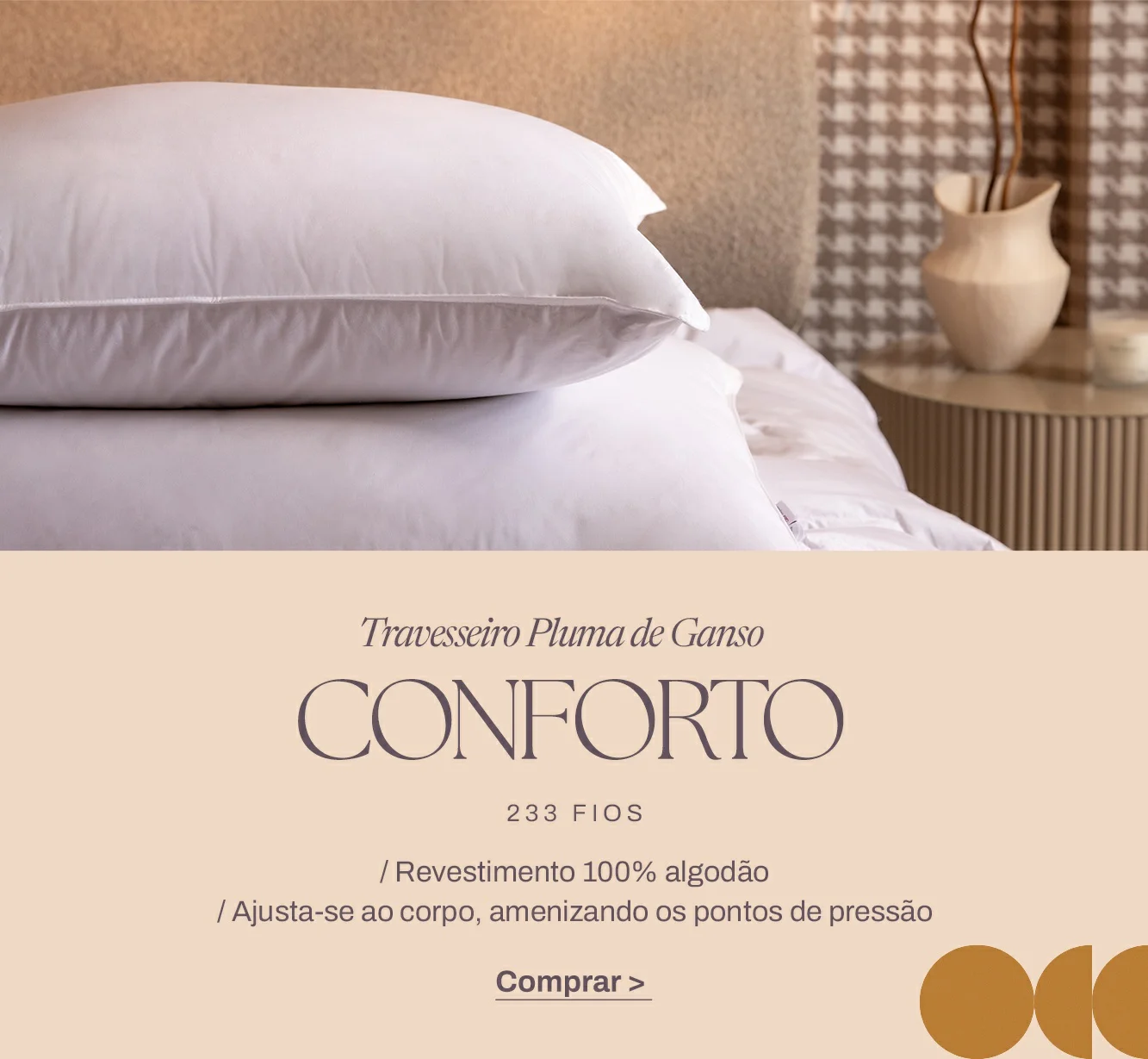 Travesseiro Pluma de Ganso Conforto