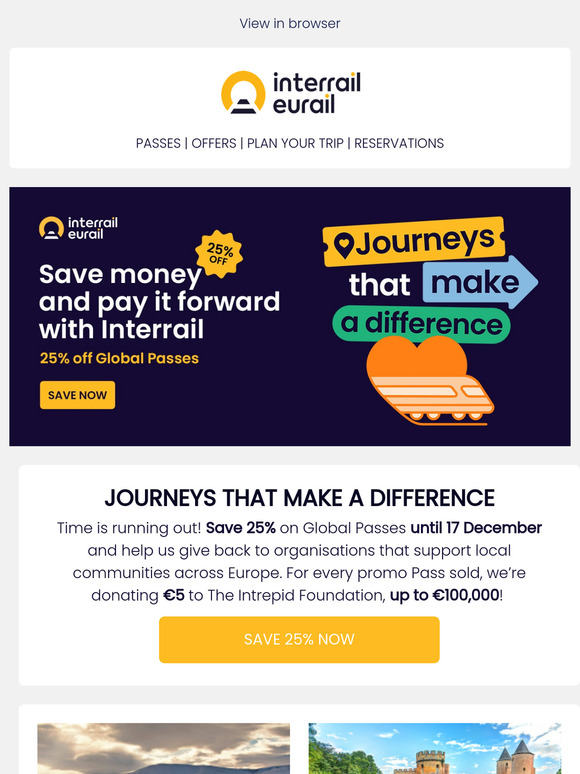 Few days left: 25% off Global Passes 🚂