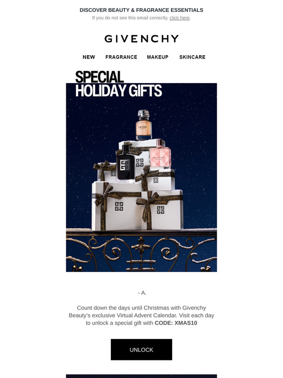 Givenchy It's Here! The Virtual Holiday Advent Calendar Milled