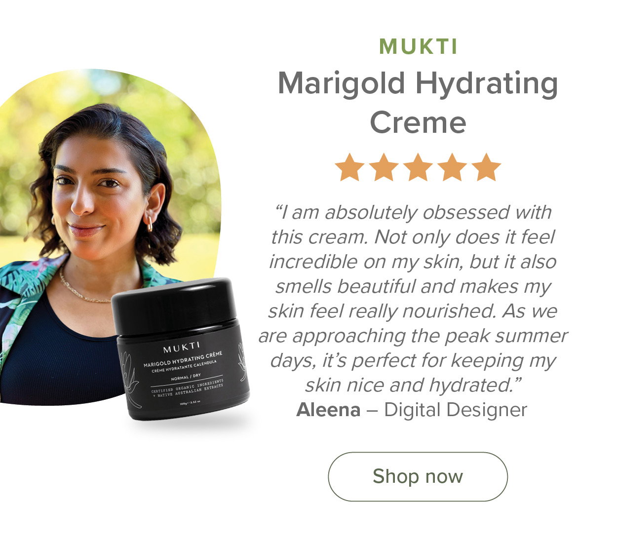 Shop Mukti Marigold Hydrating Creme