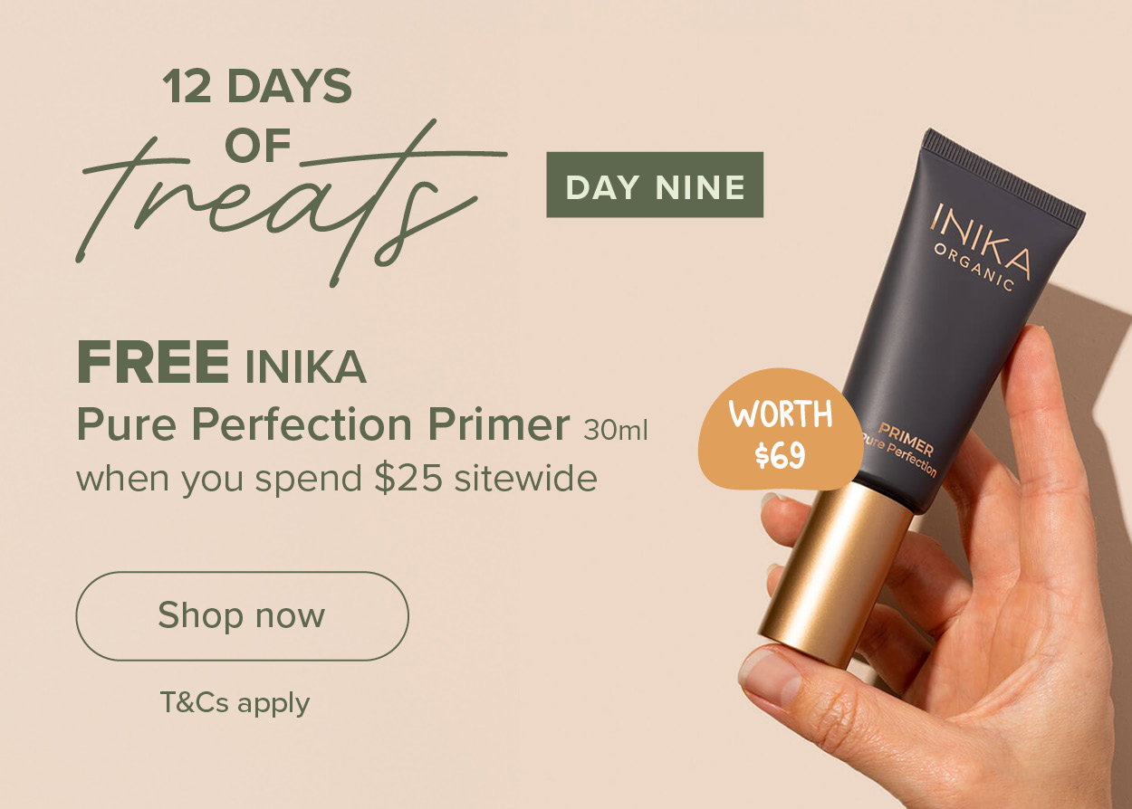 FREE INIKA Pure Perfection Primer 30ml when you spend $25 sitewide