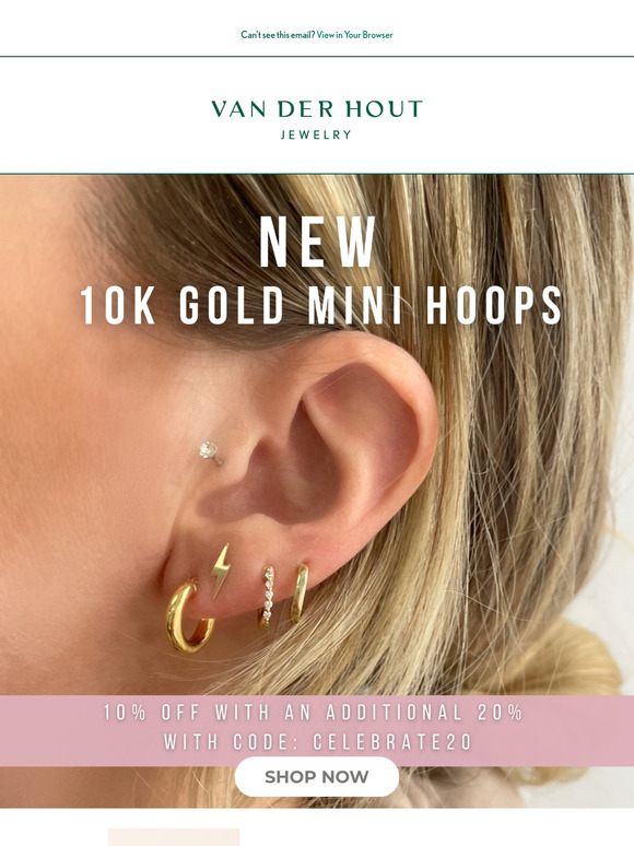 Today’s Showstopper Deal 🌟 New 10k Gold Mini Hoops