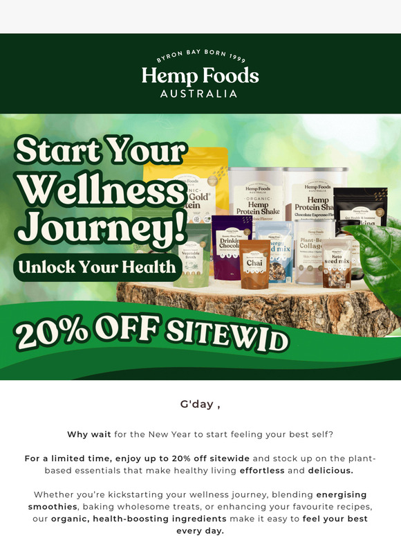💚 Kickstart Your Wellness Journey With 20% OFF!