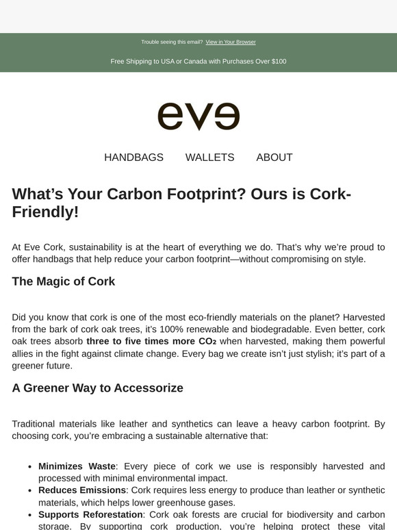 What’s Your Carbon Footprint? Carry It Cork-Friendly 🌿