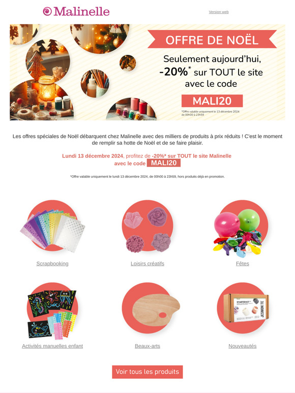 -20% sur TOUT le site AUJOURD'HUI
