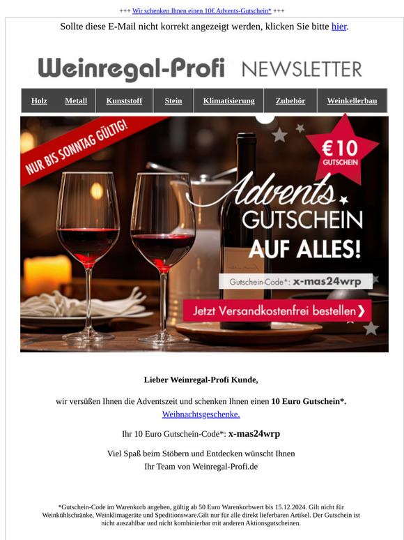 Nur noch bis Sonntag gültig!