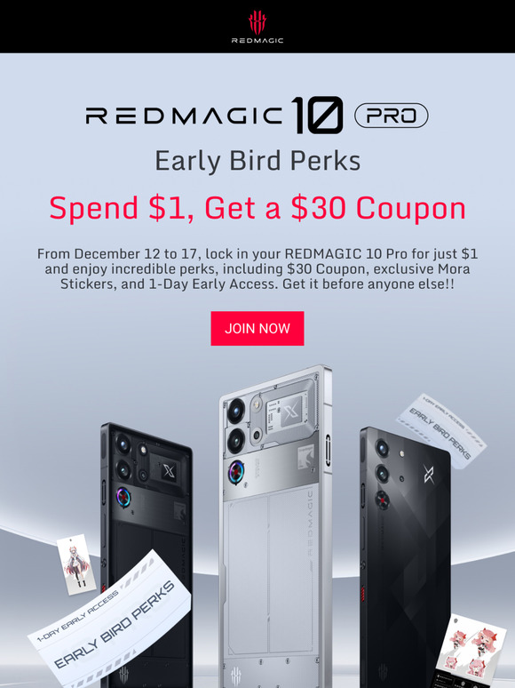 🔥Secure Your REDMAGIC 10 Pro Early Bird Perks for Just $1!