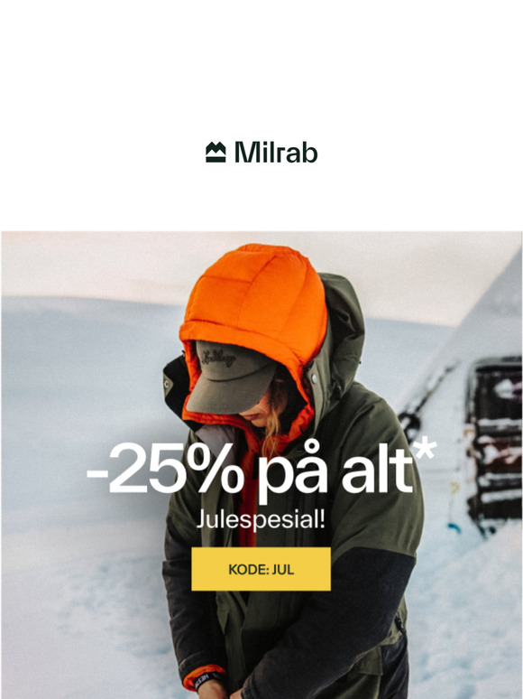 Nå: -25% på neste kjøp* 🤩🎄