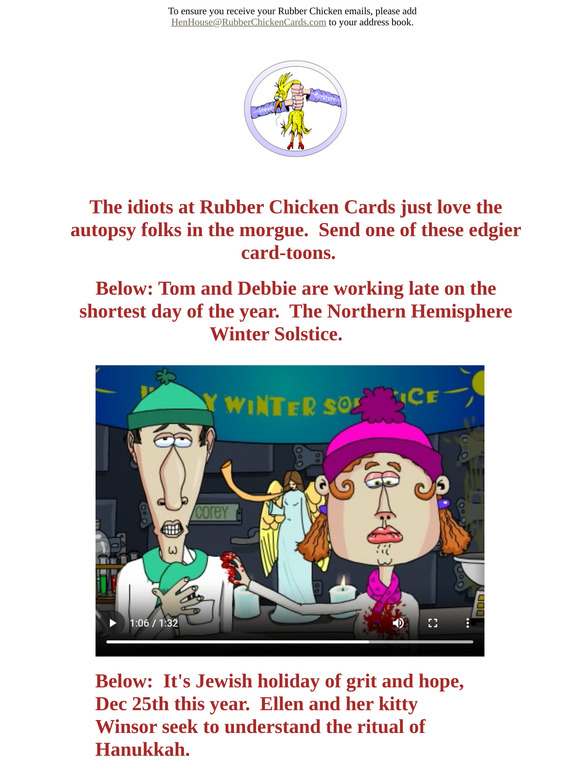 Yep! We're Funny.  Send a Really Funny Holiday Card-toon
