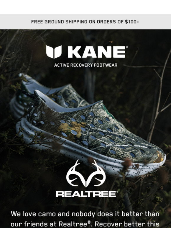 Kane Footwear: Recovery Footwear Meets Realtree® Camo | Milled display picture 1