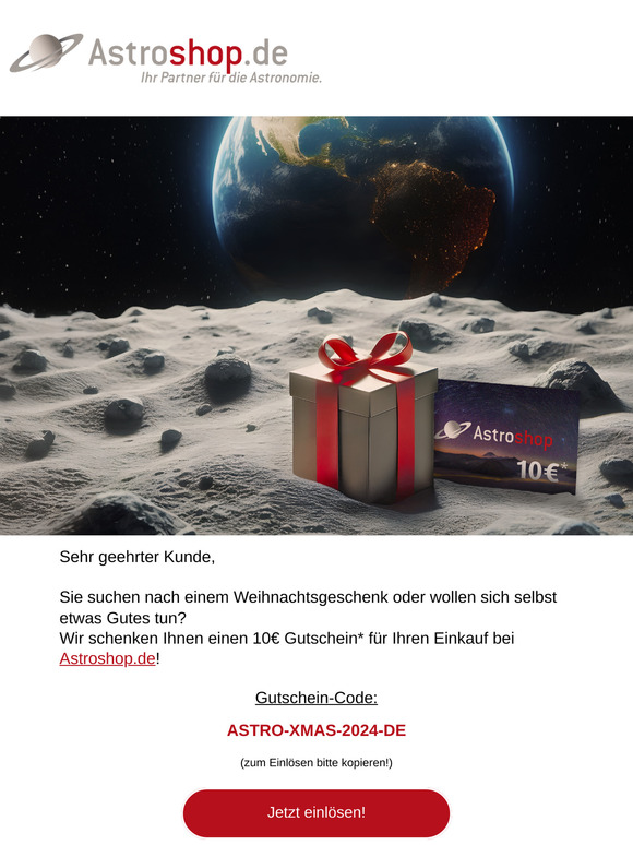 🎁 10€ Gutschein - Jetzt Weihnachtsgeschenke entdecken!