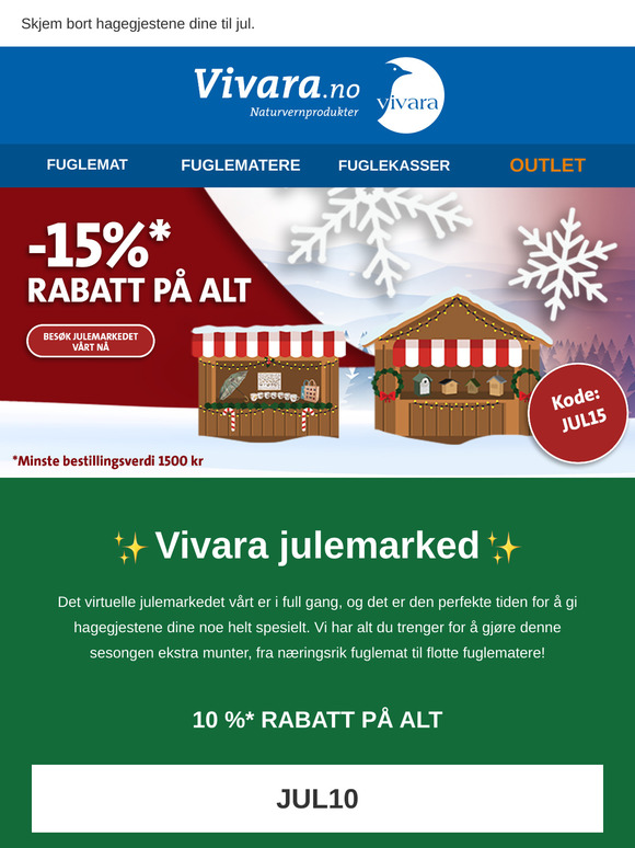 🎄 Opptil 15 % rabatt på alt!