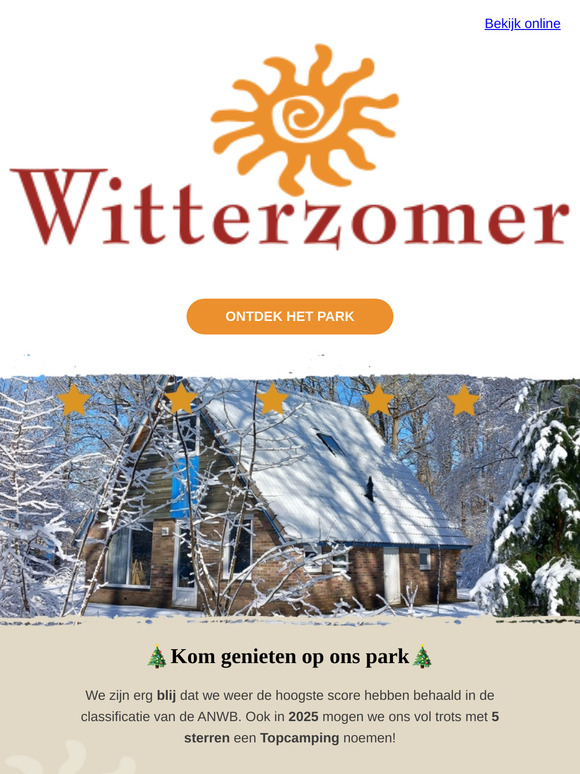 Kom nu genieten op ons 5** Vakantiepark