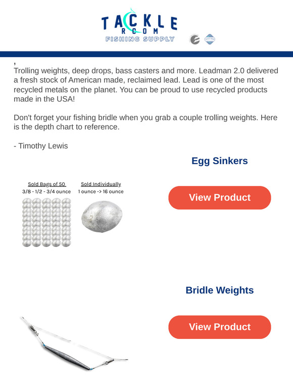Made in USA 🇺🇸 Weights & Sinker Inventory