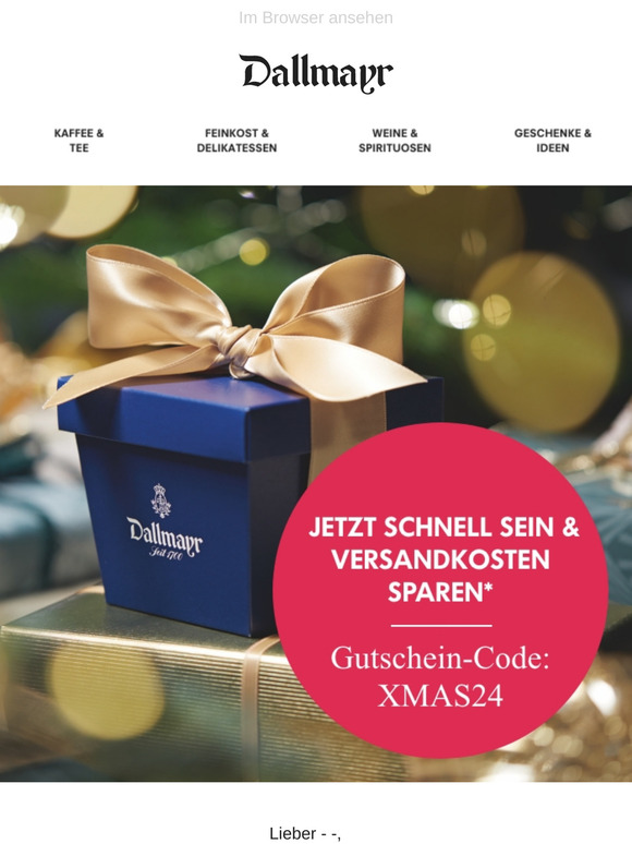Nur bis zum 15. Dezember: Weihnachtsgeschenke versandkostenfrei!