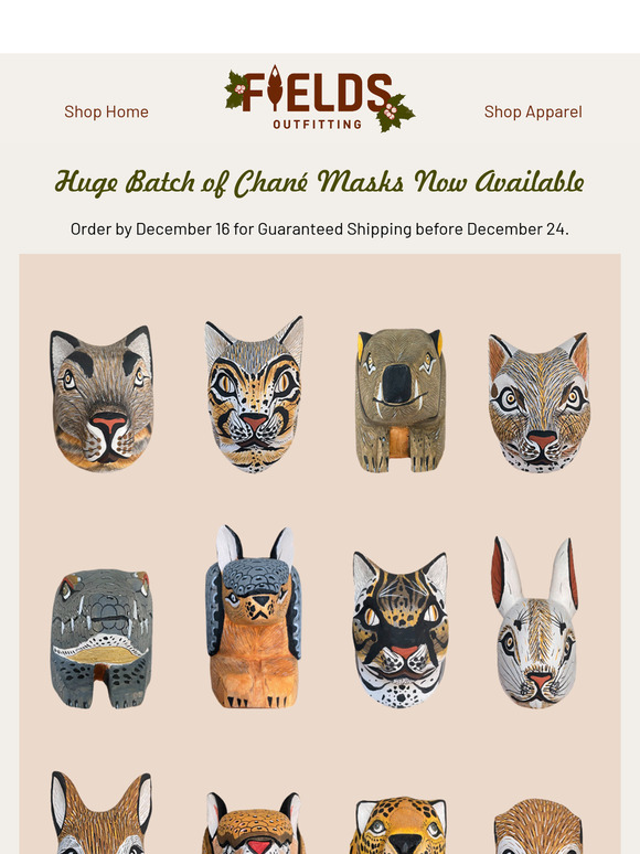 Huge Restock of Supremely Giftable Chané Mask and an Important Holiday Announcement.
