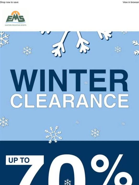 Up to 70% off | Winter Clearance In-Store Now