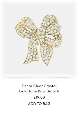 Decor clear crystal gold tone now brooch. £19.00. Add to bag