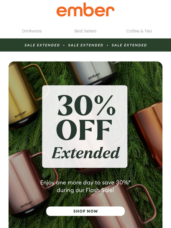30% OFF Sitewide Extended!