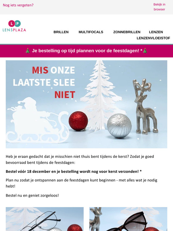 🎄 Je bestelling op tijd plannen voor de feestdagen! *🎄