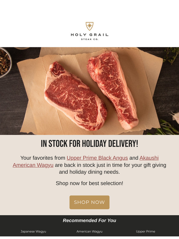 Your favorites from Upper Prime & Akaushi American Wagyu are back🥩