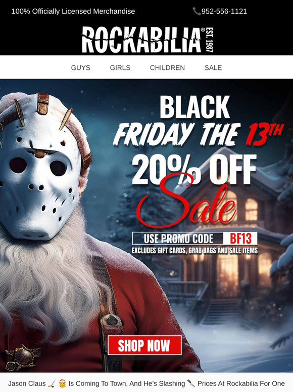 BLACK FRIDAY The 13th Flash Sale – 20% Off! 🔪😱