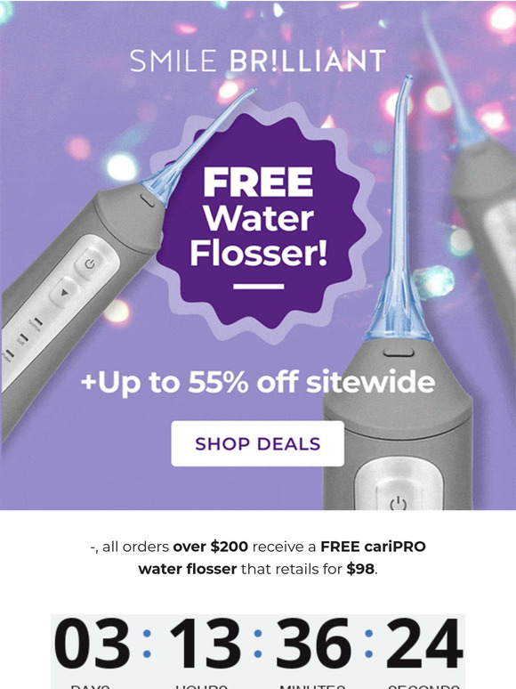 FREE Water Flosser + up to 55% OFF, —