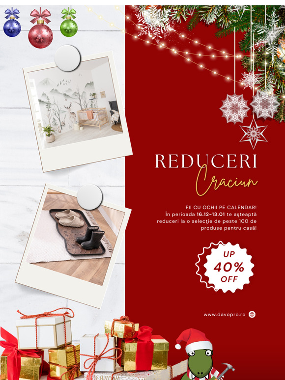 ✨Reduceri de Crăciun, până la -40%, în curând!