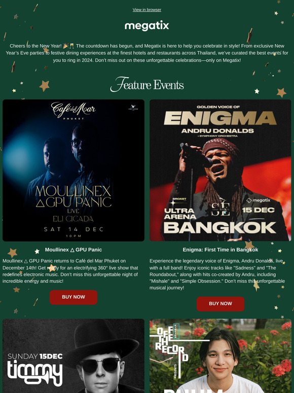 Celebrate in Style: Explore Exclusive Festive & NYE Events Across Thailand!