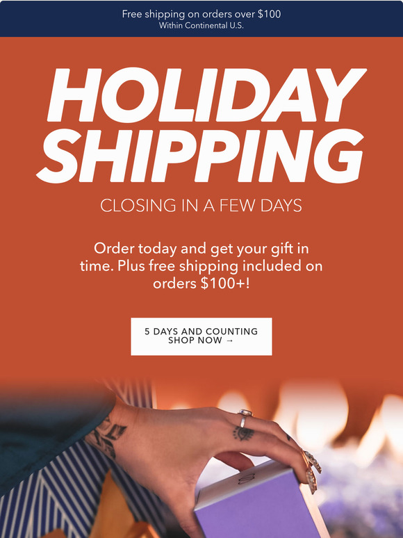 Holiday shopping is closing 🚚