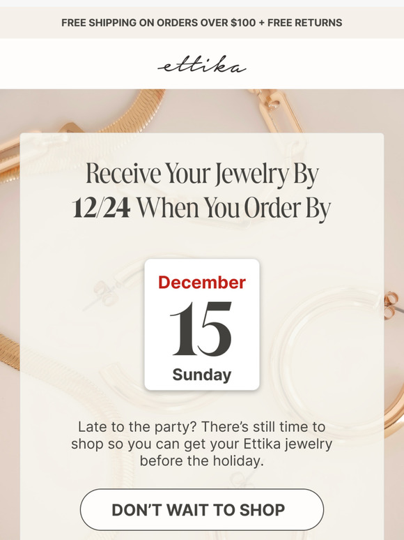Order in time for the holidays 📦