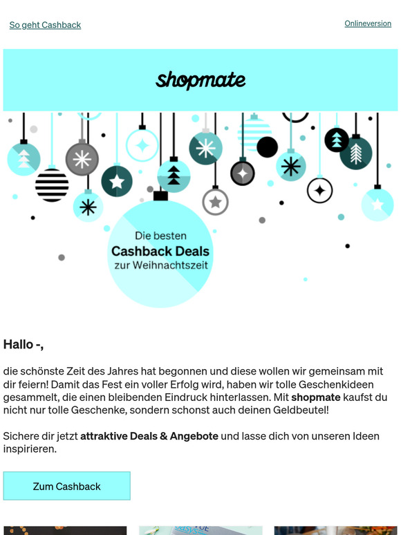 Weihnachtliche Deals bei Shopmate