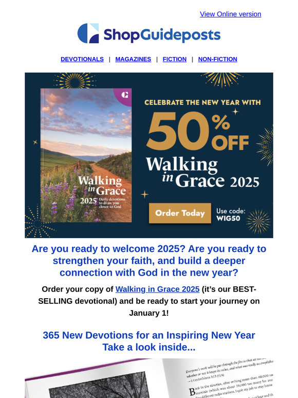 ShopGuideposts 2025 with Grace—and 50 OFF! Milled