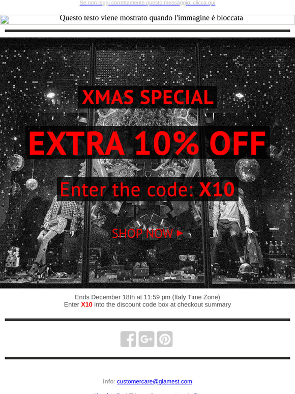 Xmas Special: EXTRA 10% off everything