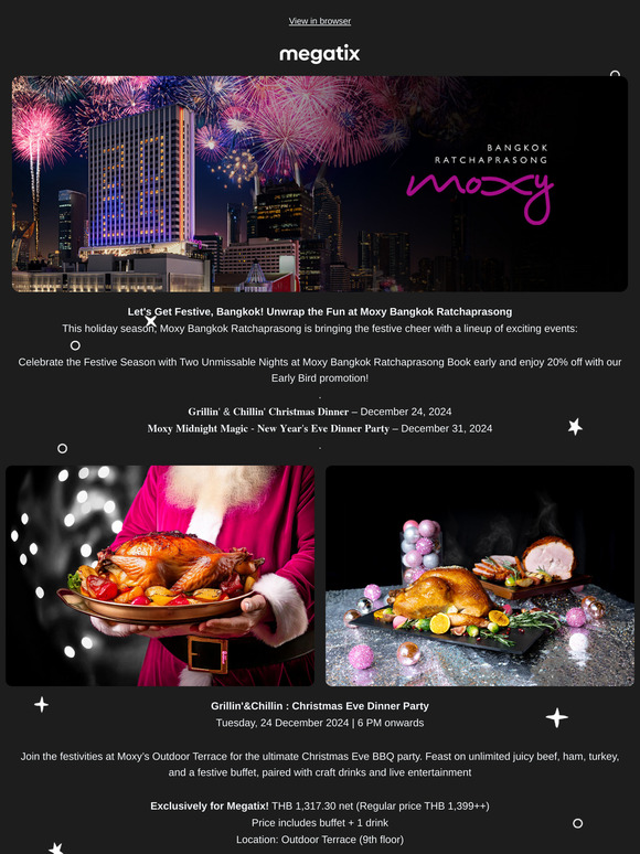 Christmas BBQ & NYE buffet at Moxy Bangkok