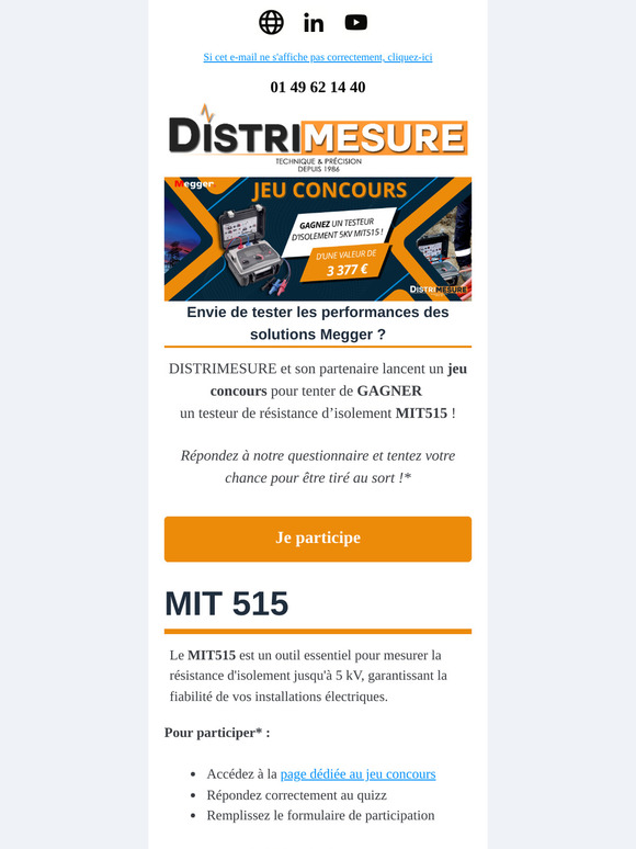 Testeur 5KV MIT515 pour améliorer vos diagnostics électriques : tentez votre chance