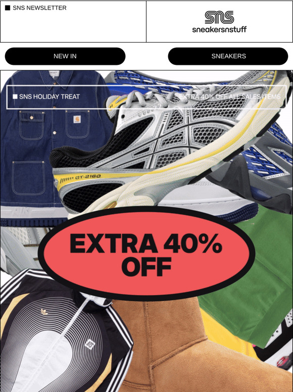 HOLIDAY TREAT: EXTRA 40% OFF SALE!