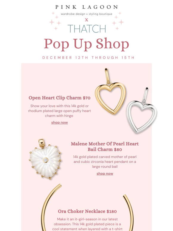 💕 Shop THATCH this weekend at Pink Lagoon