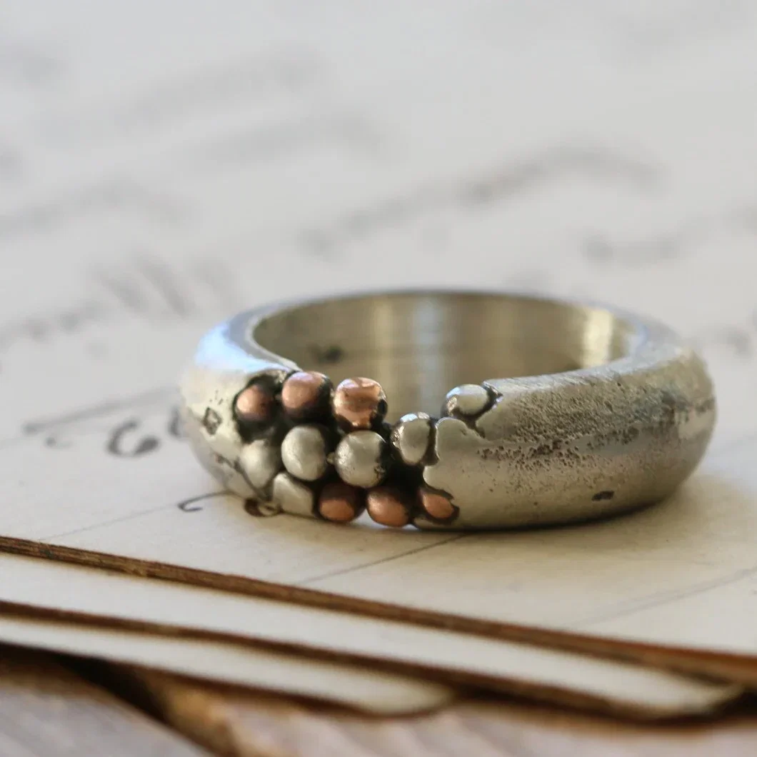 Image of Silver Seafoam Ring (Copper and Silver)