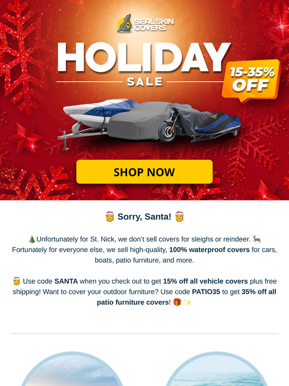 🎄 Holiday Sale – Save 15-35% Off All Covers