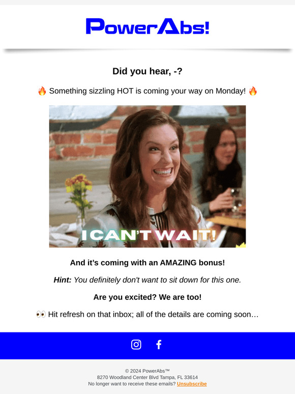 Something BIG is coming, —. Get ready!