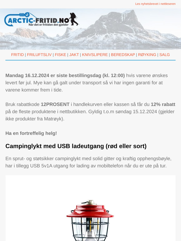 -12% i nesten hele butikken